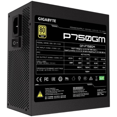 GIGABYTE GP-P750GM GP-P750GM 750W ATX 80+ Gold Güç Kaynağı