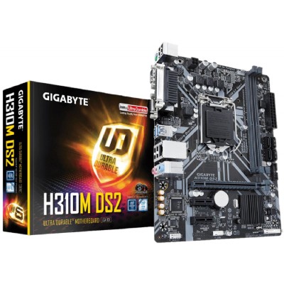 GIGABYTE INTEL H310 1151 DDR4 H310M-DS2 Intel H310M Soket LGA1151 DDR4 2666 MHz DVI-D Anakart