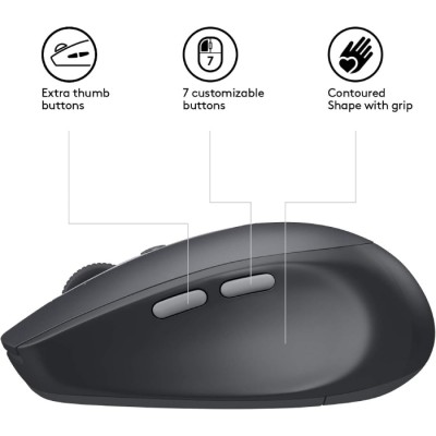 LOGITECH M590 910-005197 M590 Kablosuz Optik 1000DPI Sessiz Siyah Mouse