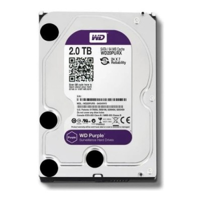 Wd Purple 2 Tb 3.5" 5400 Rpm Sata 3 WD20PURX Güvenlik Harddisk